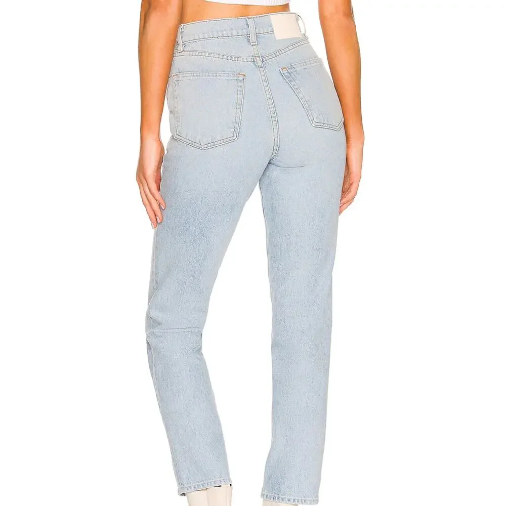 GRLFRND Cassidy Mid Rise Straight in Park Slope NWT Size 24 - Picture 3 of 9